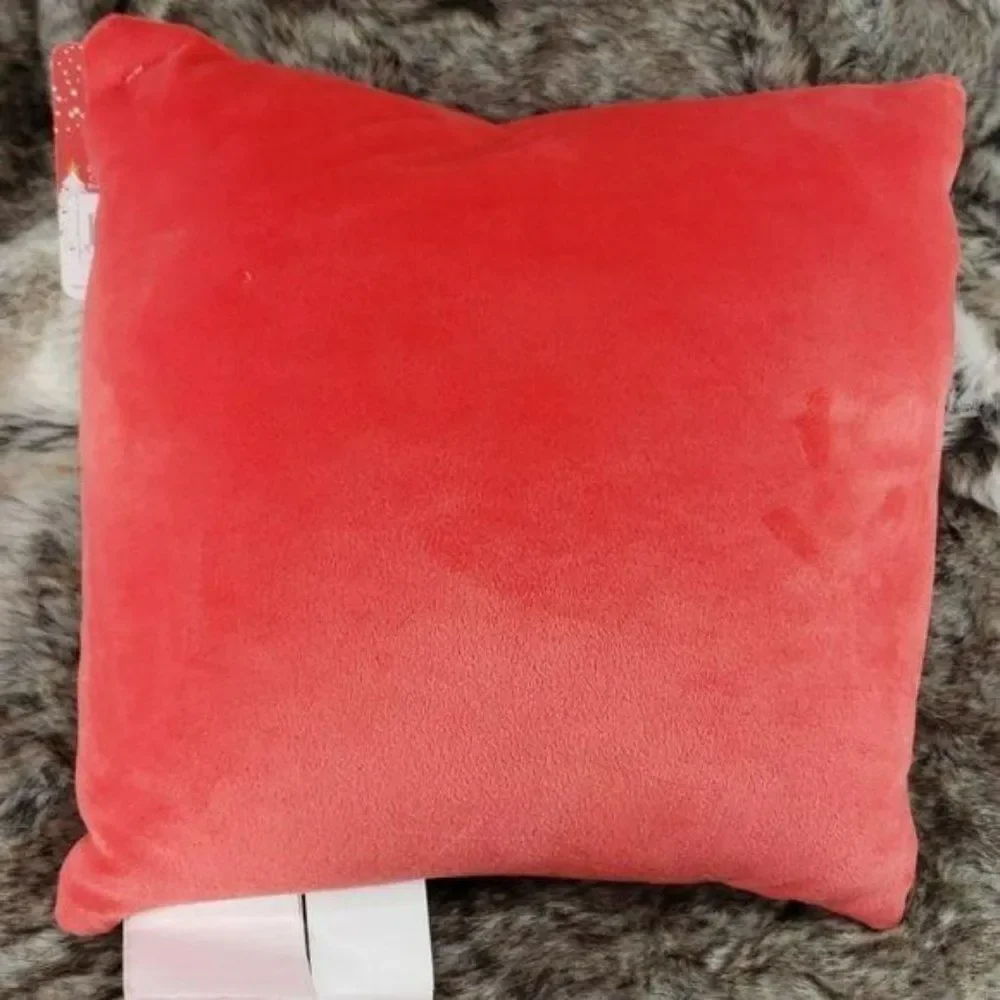 Disney Minnie Mouse Christmas Red Soft Throw‎ Pillow New